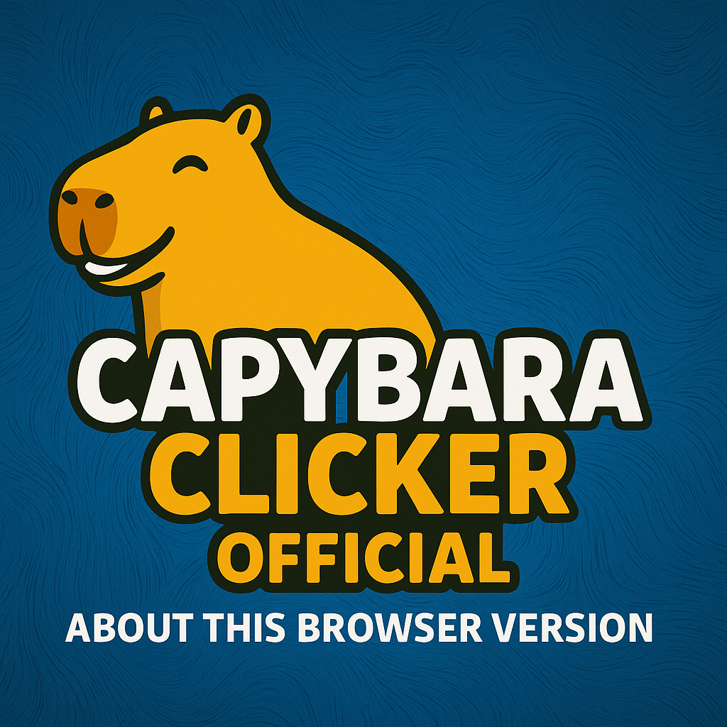 Banner Capybara Clicker Official – giới thiệu phiên bản trình duyệt của game idle clicker